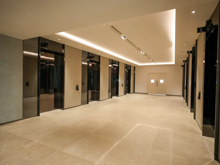 Interior fit-out by Grace Turnkey Projects at Chalet Powai Public Areas