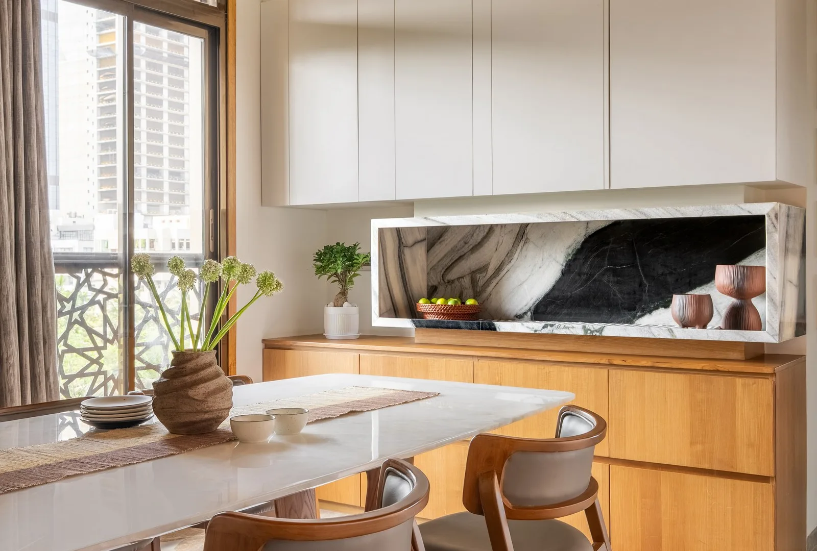 Interior fit-out by Grace Turnkey Projects at Residence at Worli